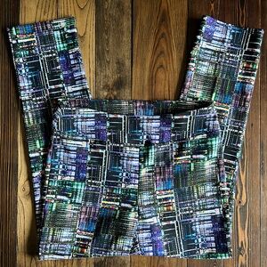 JOSEPH RIBKOFF • crosshatch colourful pants abstract pattern geometric bold slim